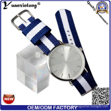 Yxl-631 2016 Mode Quarz Uhr chinesische Bewegung Sunray Zifferblatt Gesicht Nylon Band Armbanduhr